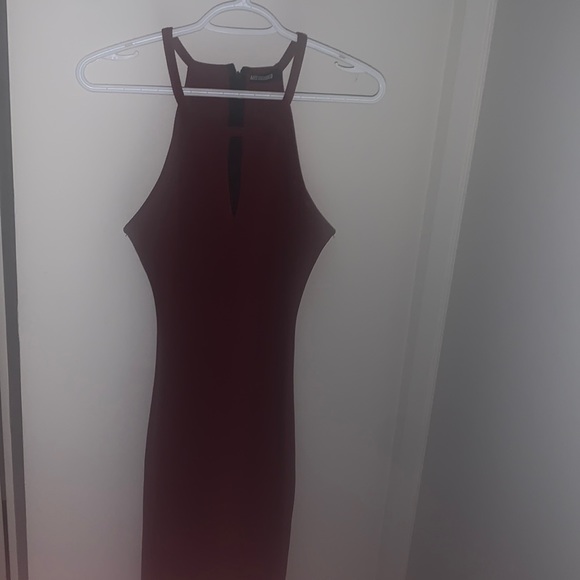 Miss Guided Bodycon MIDI Burgundy - Picture 1 of 3